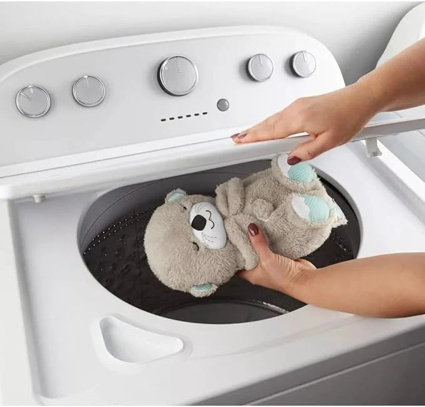 Fisher-Price Sound Machine Soothe 'N Snuggle Otter Portable Plush Baby Toy with Sensory Details Music Lights & Rhythmic Breathing Motion-Bella’s Baby Boutique