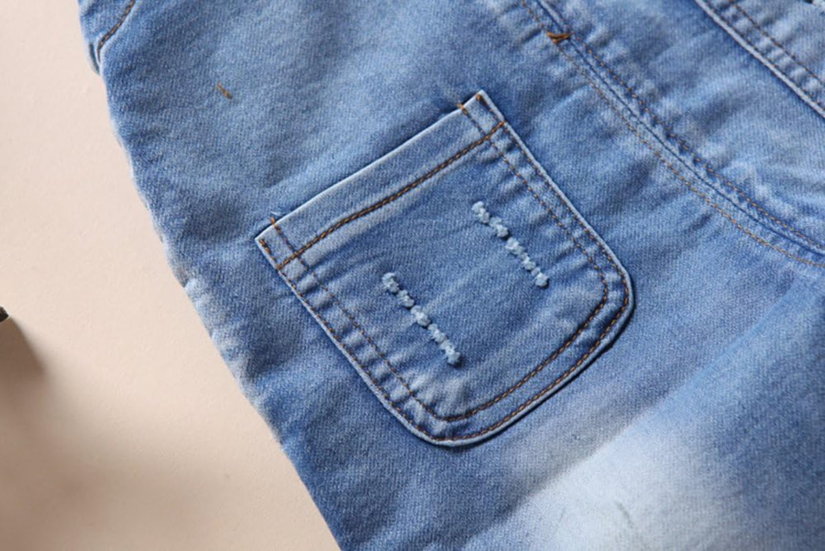 Baby & Little Boys/Girls Blue & Black Denim Overalls,Jean Workwear-Bella’s Baby Boutique