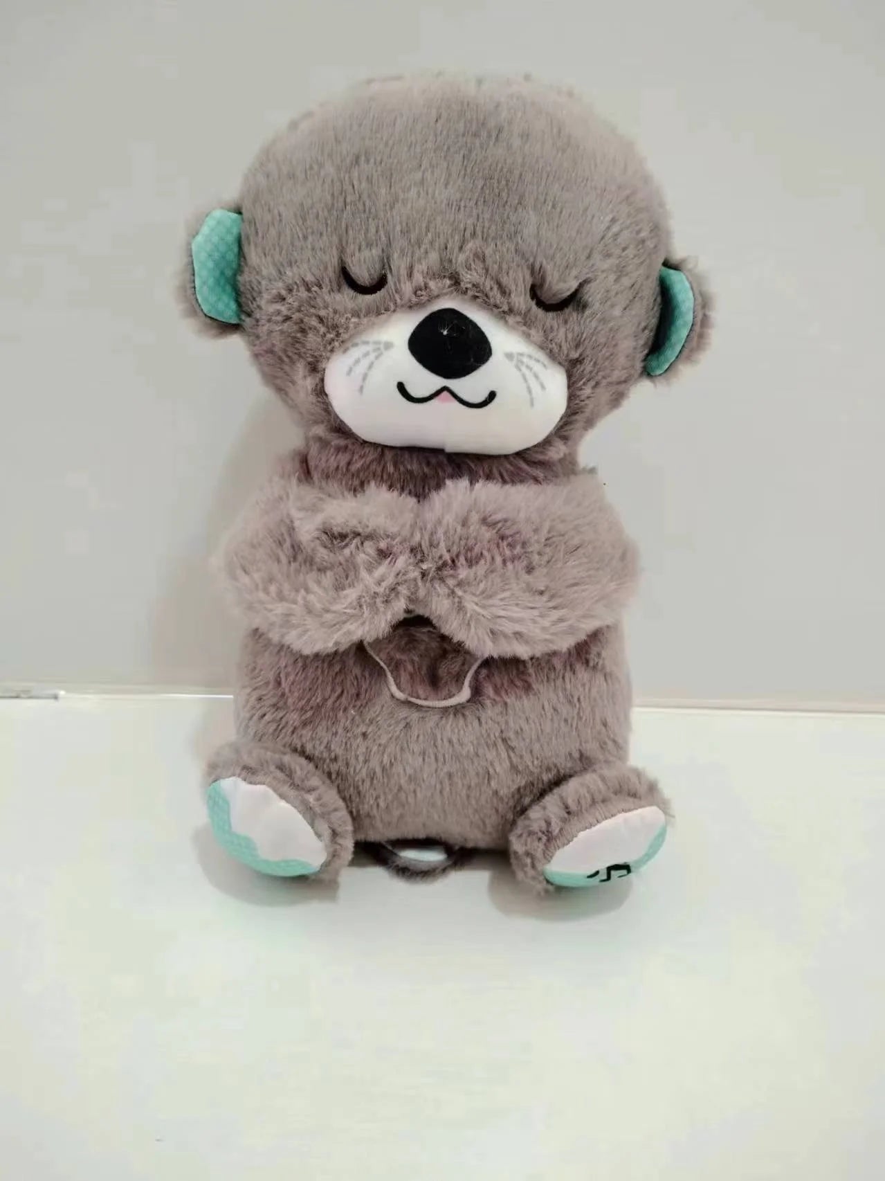 Fisher-Price Sound Machine Soothe 'N Snuggle Otter Portable Plush Baby Toy with Sensory Details Music Lights & Rhythmic Breathing Motion-Bella’s Baby Boutique