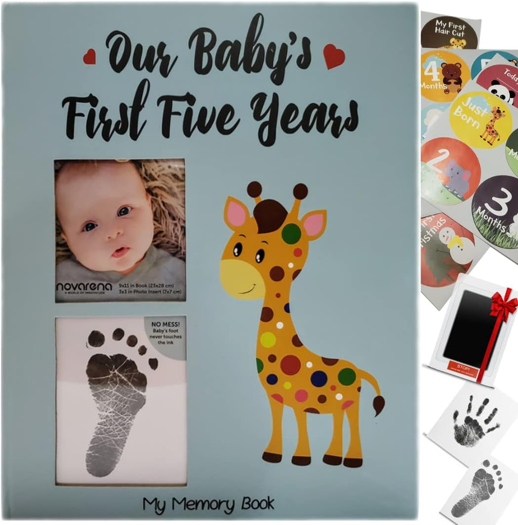 Cherish Every Moment with Our Timeless Jungle-Themed Memory Book for Baby's First 5 Years - The Ultimate Keepsake for Boys and Girls!-Bella’s Baby Boutique