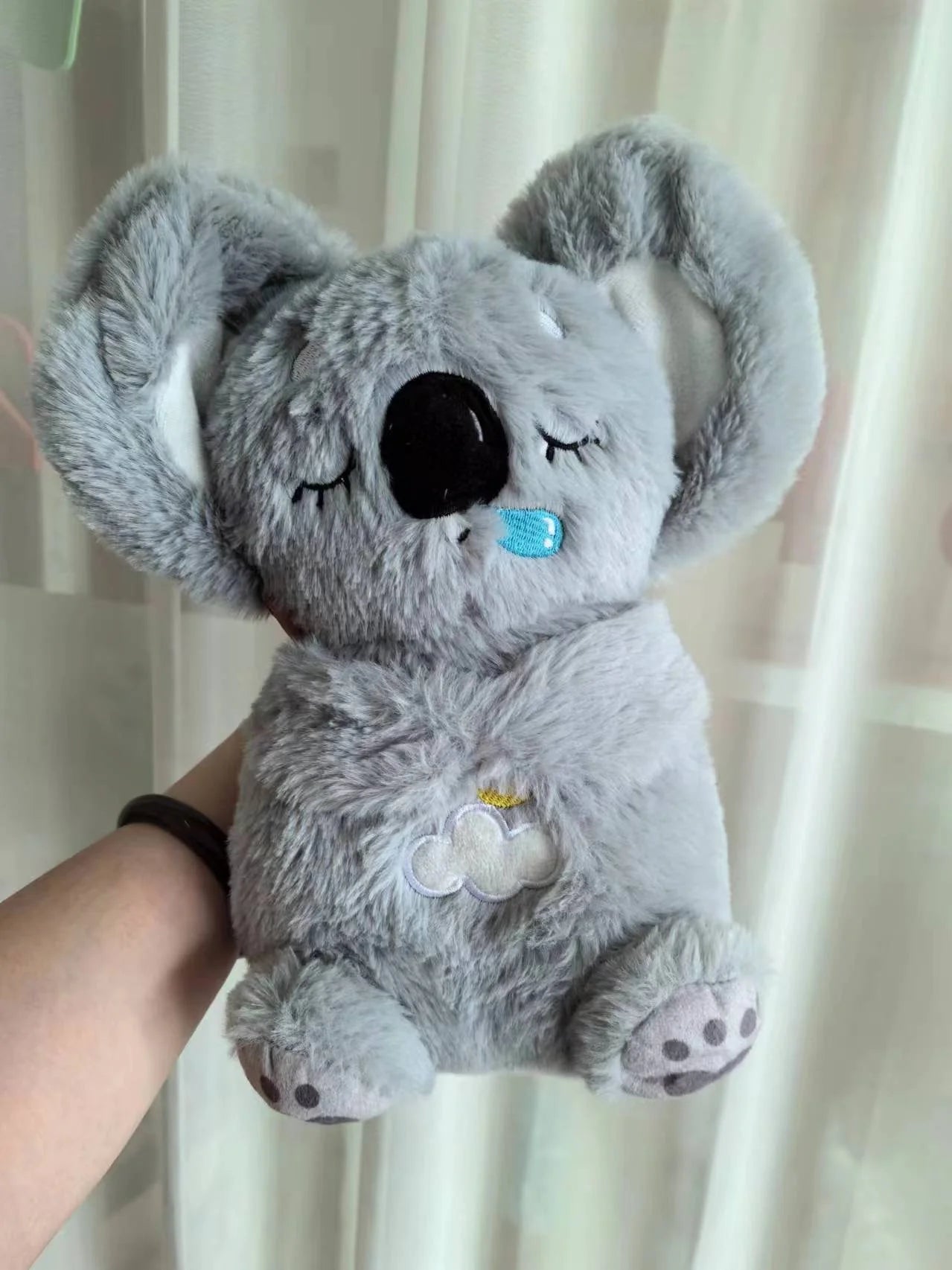 Fisher-Price Sound Machine Soothe 'N Snuggle Otter Portable Plush Baby Toy with Sensory Details Music Lights & Rhythmic Breathing Motion-Bella’s Baby Boutique