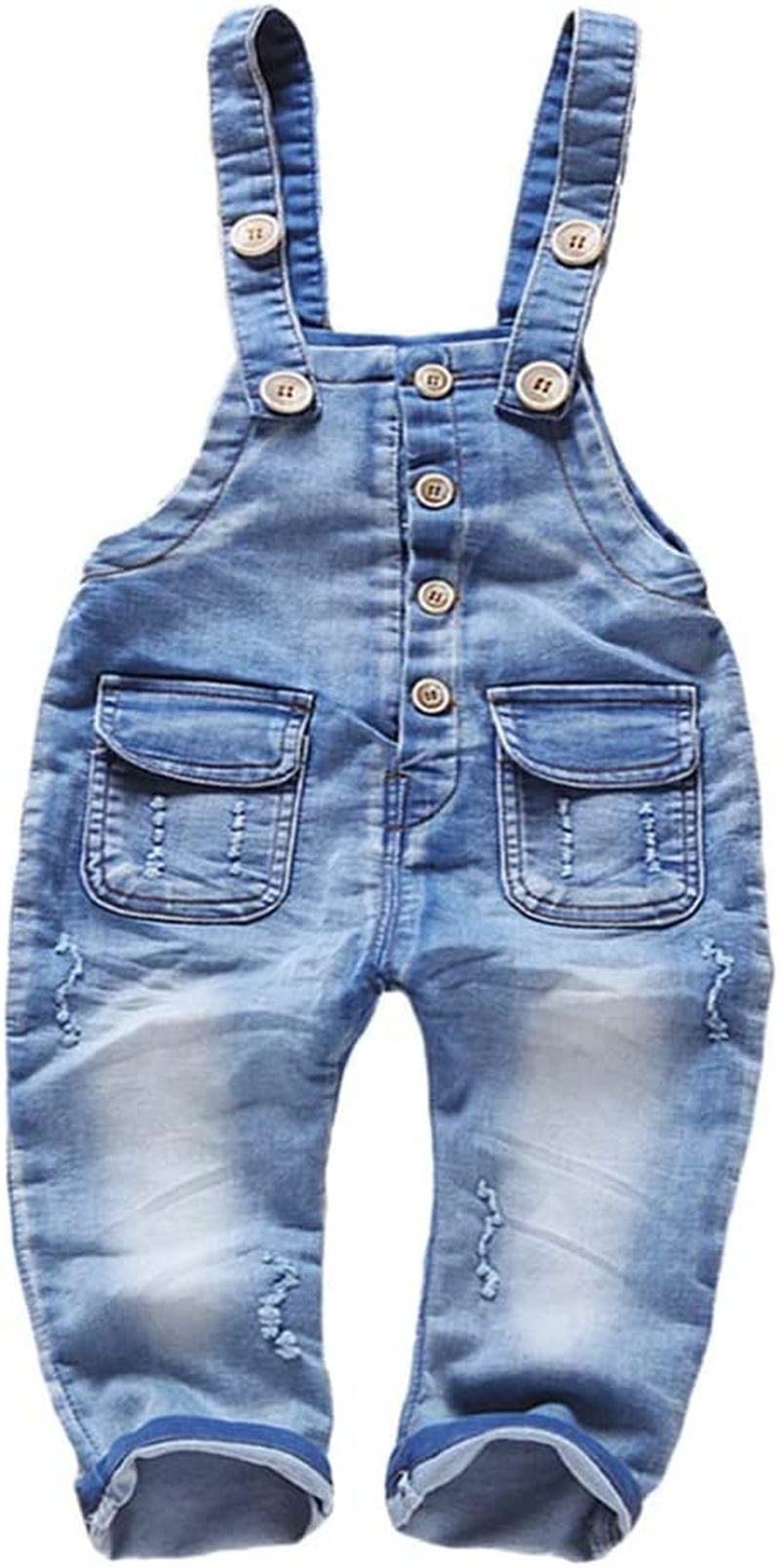 Baby & Little Boys/Girls Blue & Black Denim Overalls,Jean Workwear-Bella’s Baby Boutique