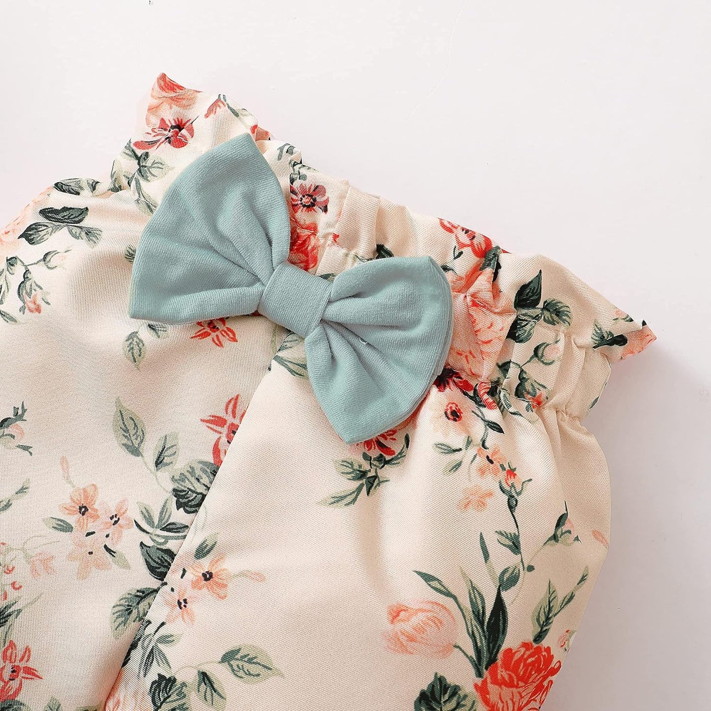 Newborn Infant Baby Girl Clothes Ruffle Romper Toddler Girl Floral Cotton Pant Sets Girls' Clothing Outfit-Bella’s Baby Boutique