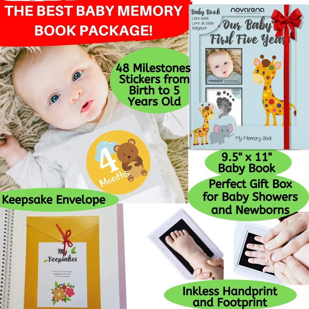 Cherish Every Moment with Our Timeless Jungle-Themed Memory Book for Baby's First 5 Years - The Ultimate Keepsake for Boys and Girls!-Bella’s Baby Boutique