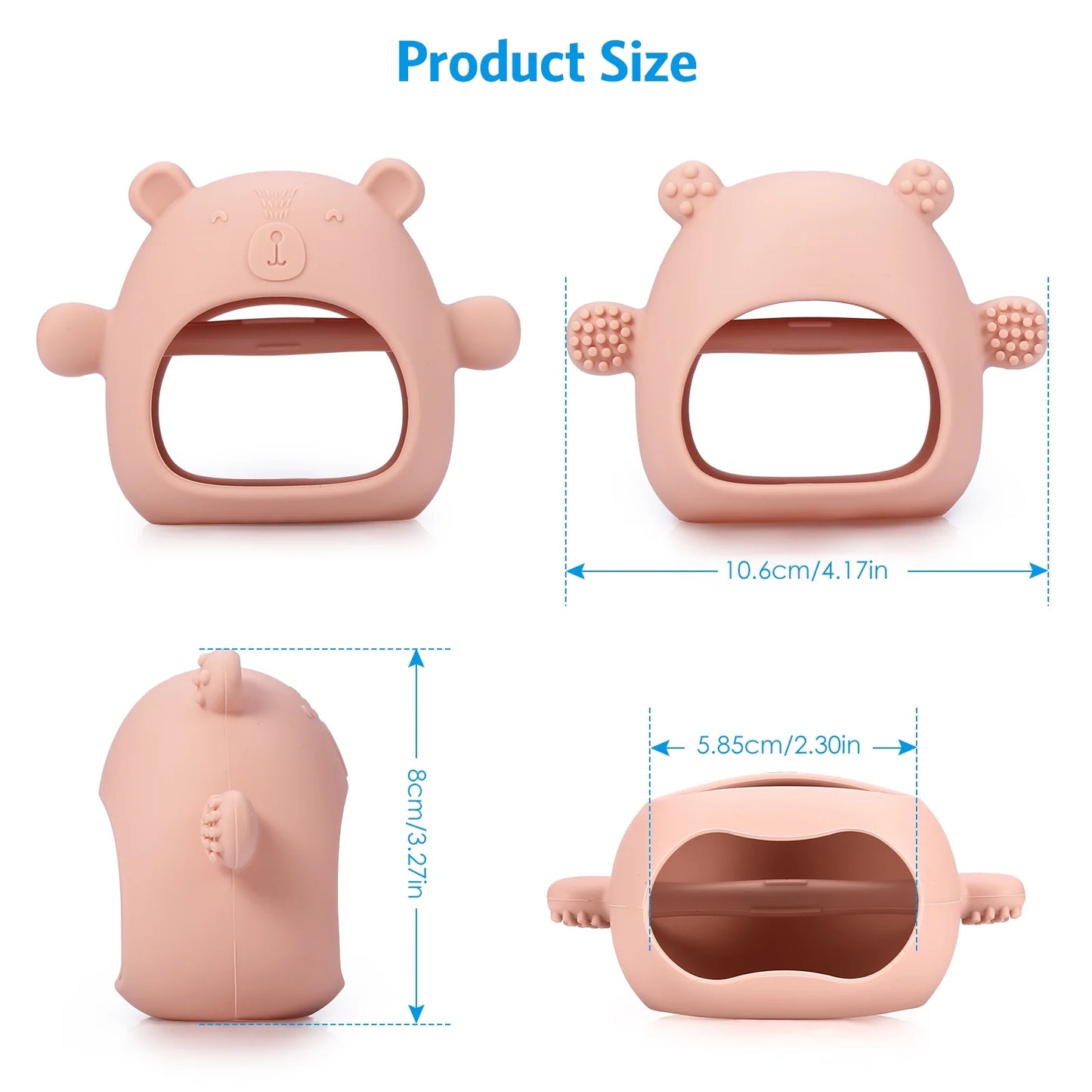 Baby Teething Toy, Baby Toys Soft Silicone Teething Toys BPA Free Baby Teether Baby Chew Toys for Baby New Born Sucking Needs Baby Pacifier Pink-Bella’s Baby Boutique