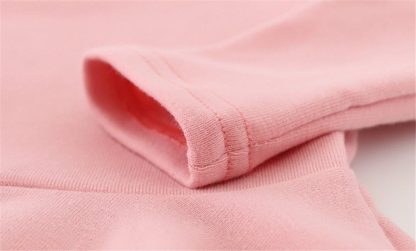 Toddler Baby Girls Long Sleeve Cotton Dress Solid Ruffle Tops-Bella’s Baby Boutique