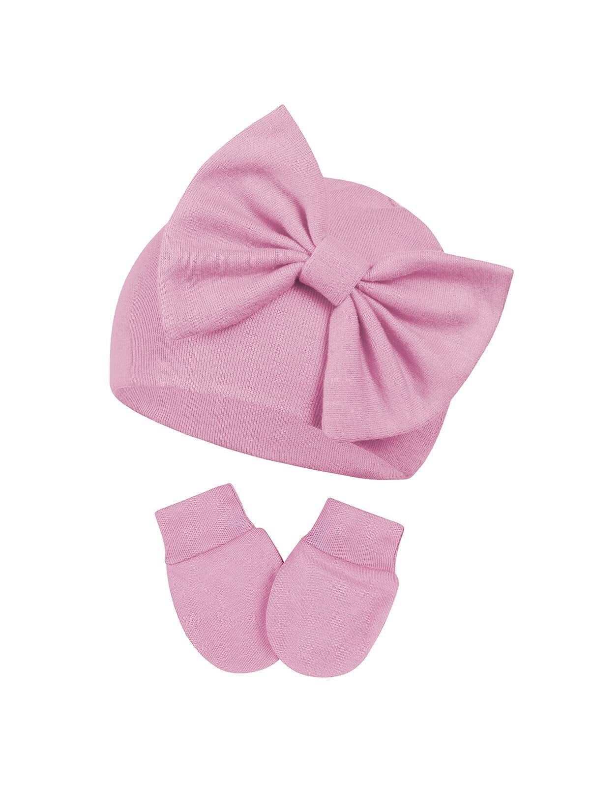 Durable Breathable Elastic Super Soft Infant Hat, Pink White Purple, 3-Piece-Bella’s Baby Boutique