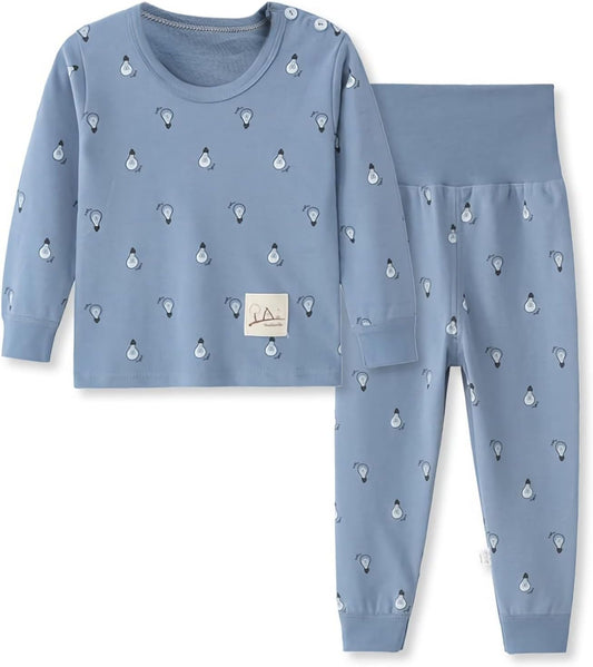 100% Organic Cotton Baby Boys Girls Pajamas Set Long Sleeve Sleepwear(3M-6T)-Bella’s Baby Boutique