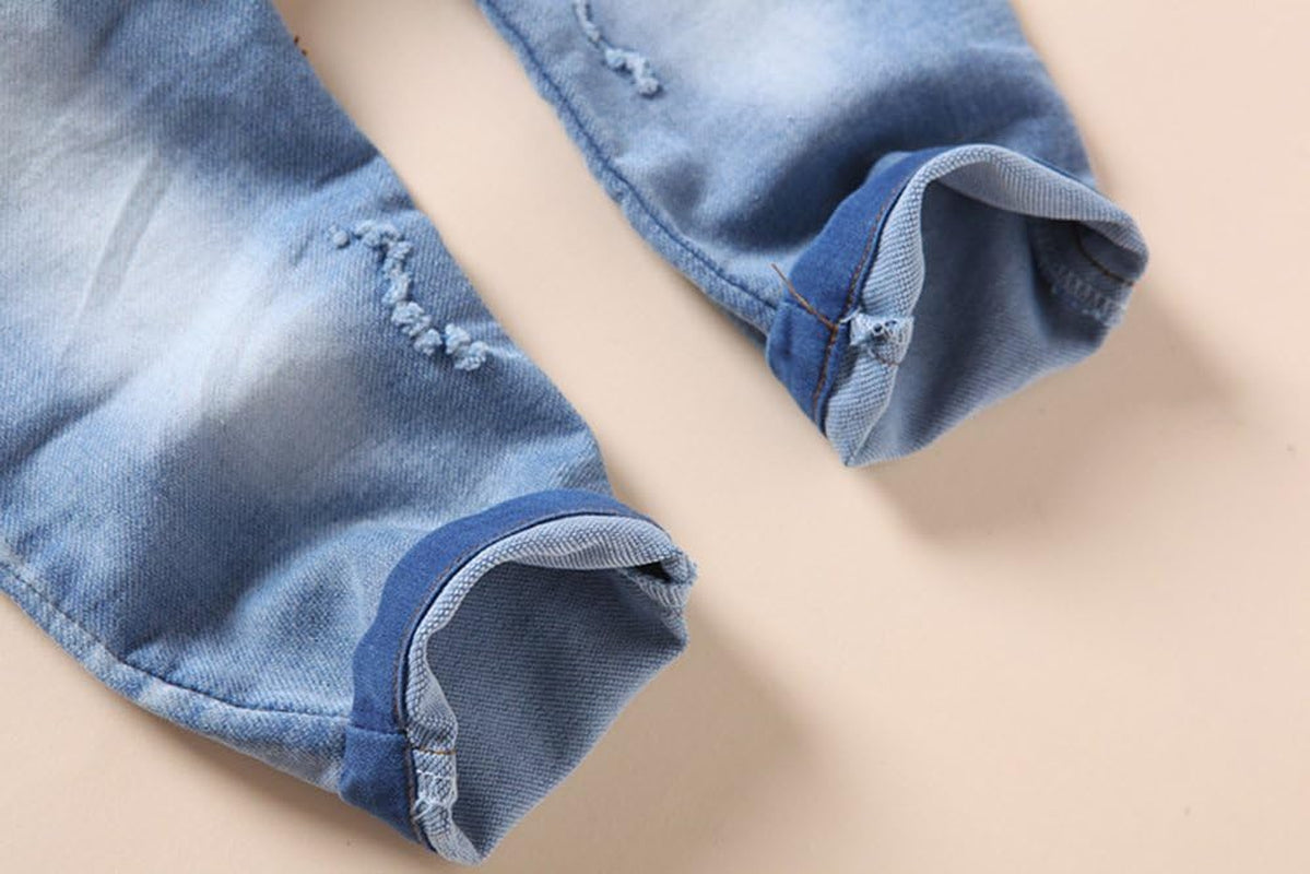 Baby & Little Boys/Girls Blue & Black Denim Overalls,Jean Workwear-Bella’s Baby Boutique