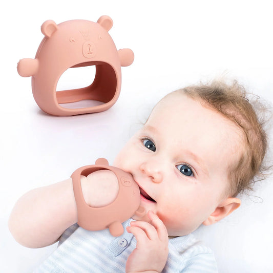 Baby Teething Toy, Baby Toys Soft Silicone Teething Toys BPA Free Baby Teether Baby Chew Toys for Baby New Born Sucking Needs Baby Pacifier Pink-Bella’s Baby Boutique