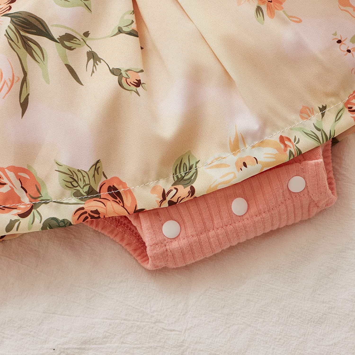 Newborn Infant Baby Girl Ruffle Long Sleeve Ribbed T-Shirt Top Floral Suspender Shorts Headband Winter Clothes-Bella’s Baby Boutique