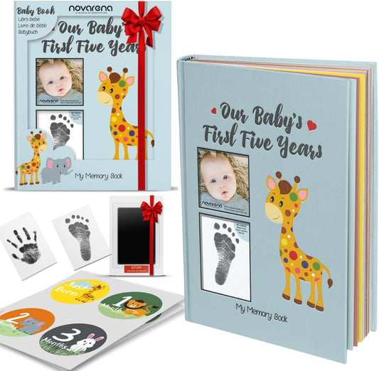 Cherish Every Moment with Our Timeless Jungle-Themed Memory Book for Baby's First 5 Years - The Ultimate Keepsake for Boys and Girls!-Bella’s Baby Boutique