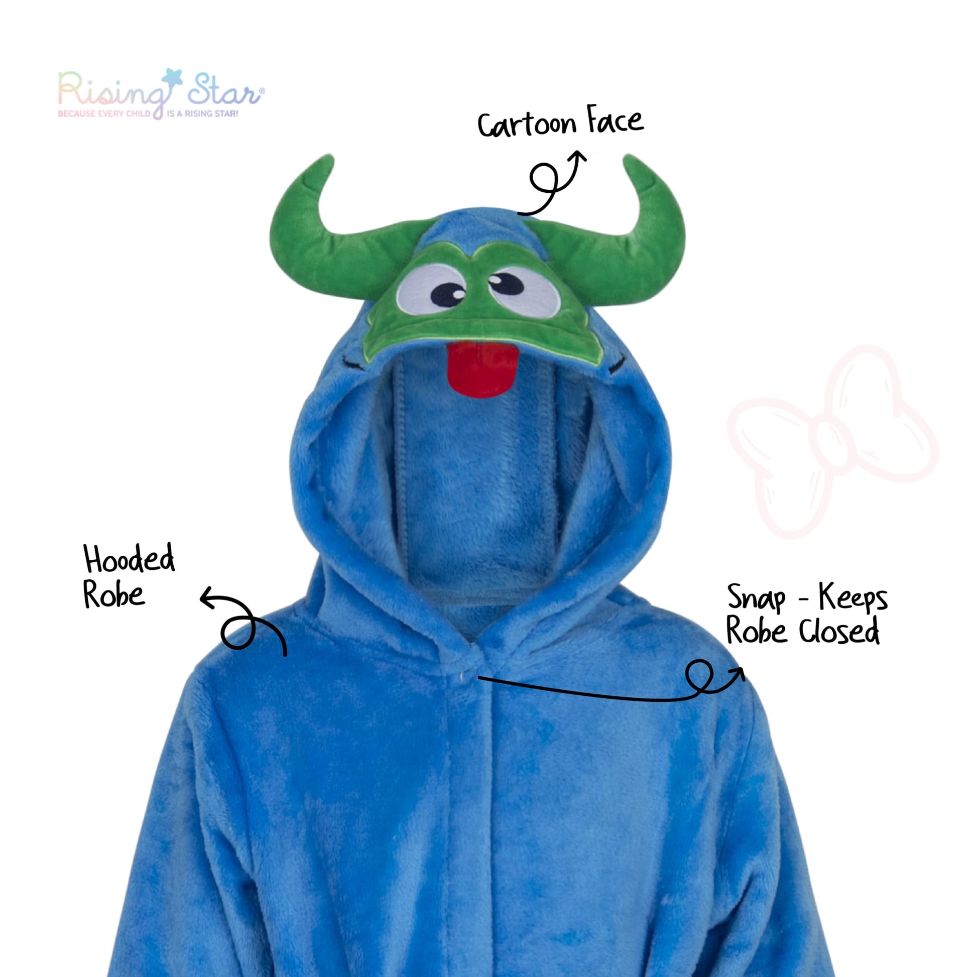 Baby Boy Robe - Soft Plush Bath Towel Robe Spa Set - Baby Bathrobe Towel & Baby Washcloth for Boys - Baby Robe Set 12 - 24 Months (Monster)-Bella’s Baby Boutique