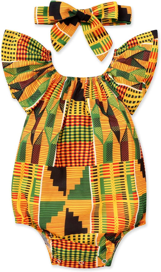 African Baby Clothes Girl Dashiki Ankara Outfit Set-Bella’s Baby Boutique