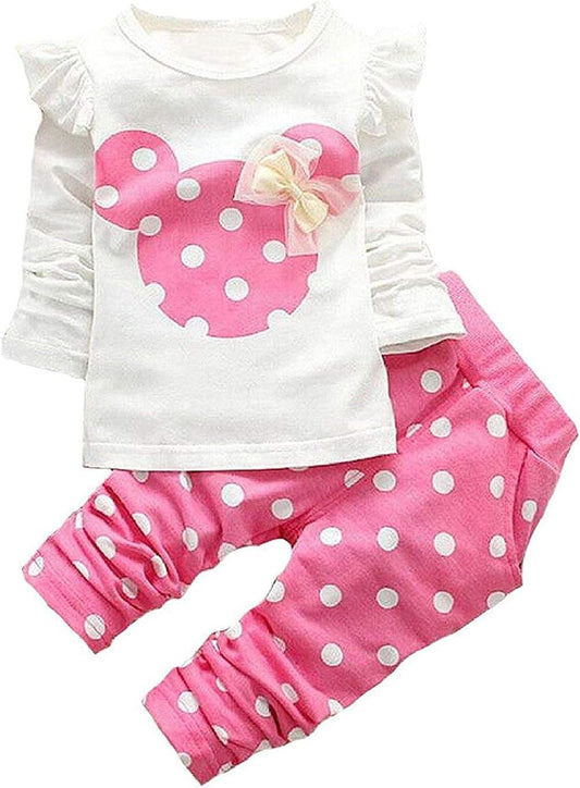 Baby Girl Clothes, 3 Pieces Long Sleeved Cute Toddler Infant Outfits Kids Tops and Pants Set-Bella’s Baby Boutique