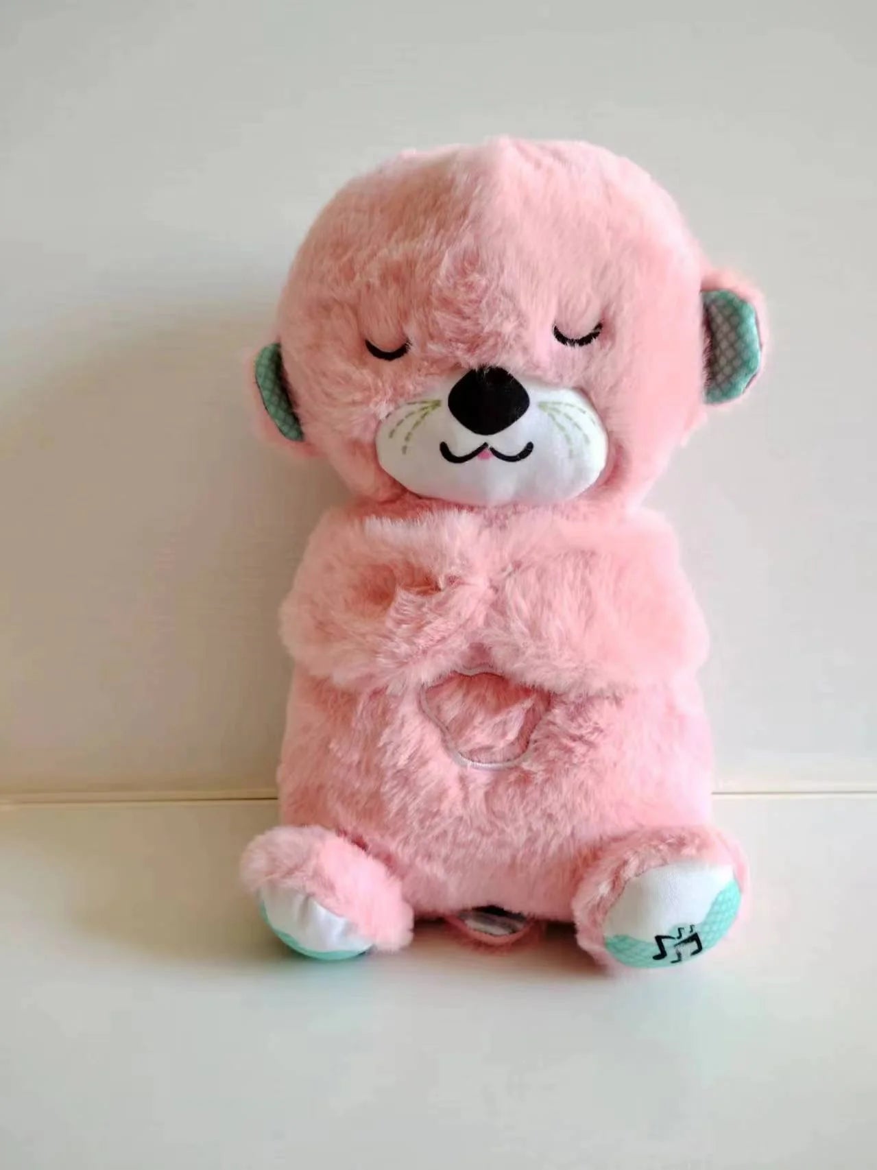 Fisher-Price Sound Machine Soothe 'N Snuggle Otter Portable Plush Baby Toy with Sensory Details Music Lights & Rhythmic Breathing Motion-Bella’s Baby Boutique