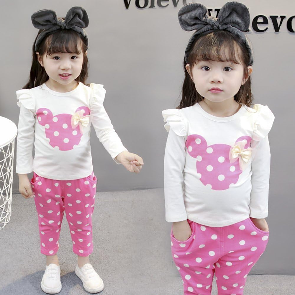 Baby Girl Clothes, 3 Pieces Long Sleeved Cute Toddler Infant Outfits Kids Tops and Pants Set-Bella’s Baby Boutique