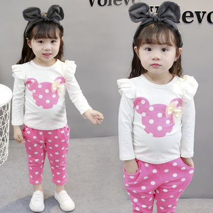 Baby Girl Clothes, 3 Pieces Long Sleeved Cute Toddler Infant Outfits Kids Tops and Pants Set-Bella’s Baby Boutique