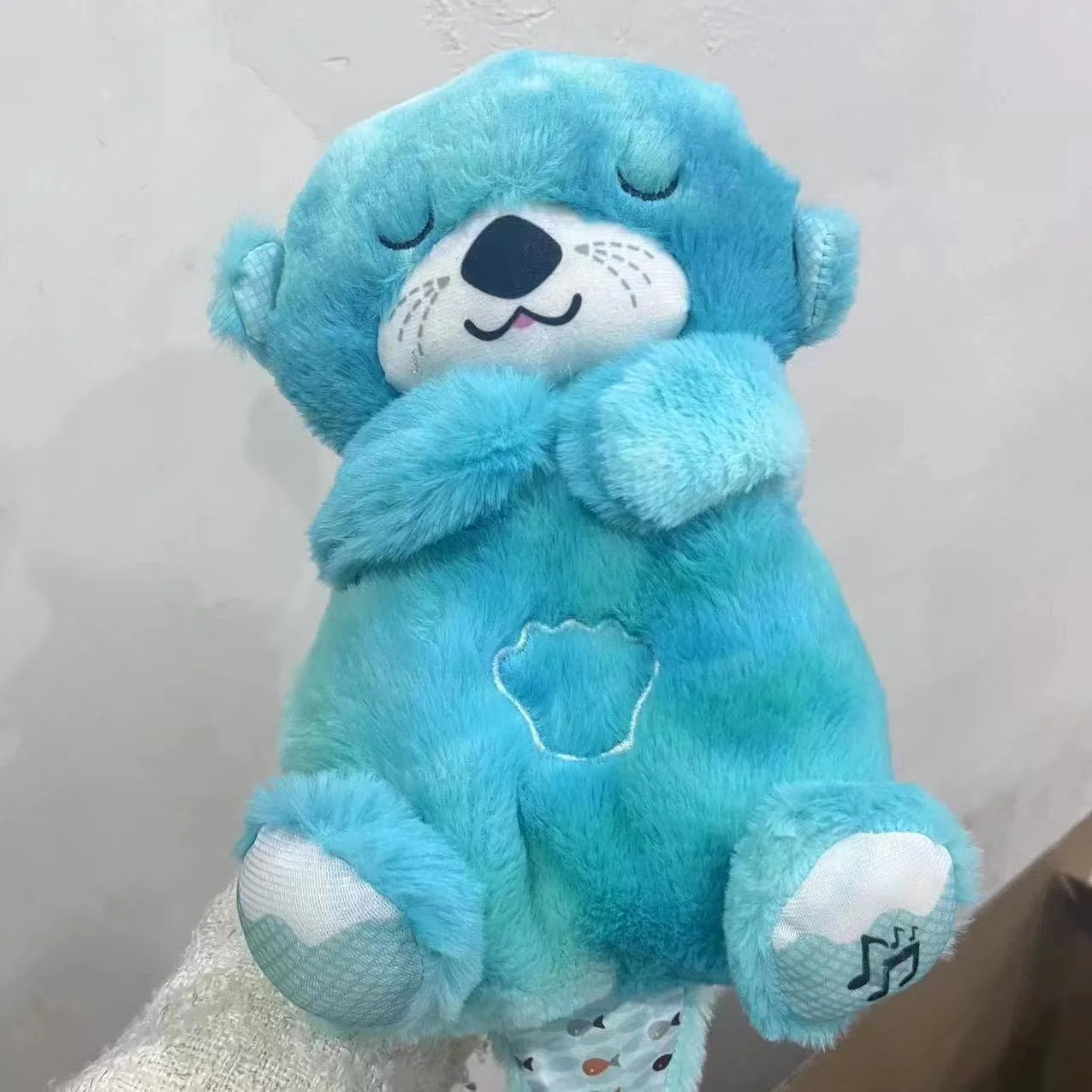 Fisher-Price Sound Machine Soothe 'N Snuggle Otter Portable Plush Baby Toy with Sensory Details Music Lights & Rhythmic Breathing Motion-Bella’s Baby Boutique